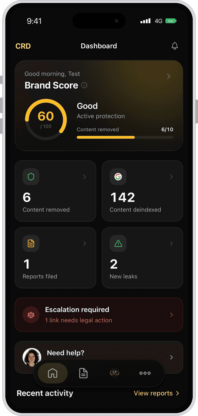 CRD App Dashboard