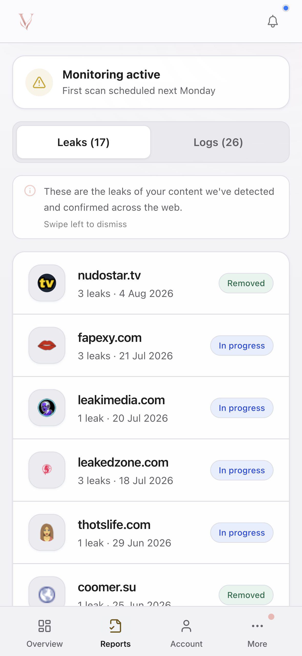 Creator app leaks
