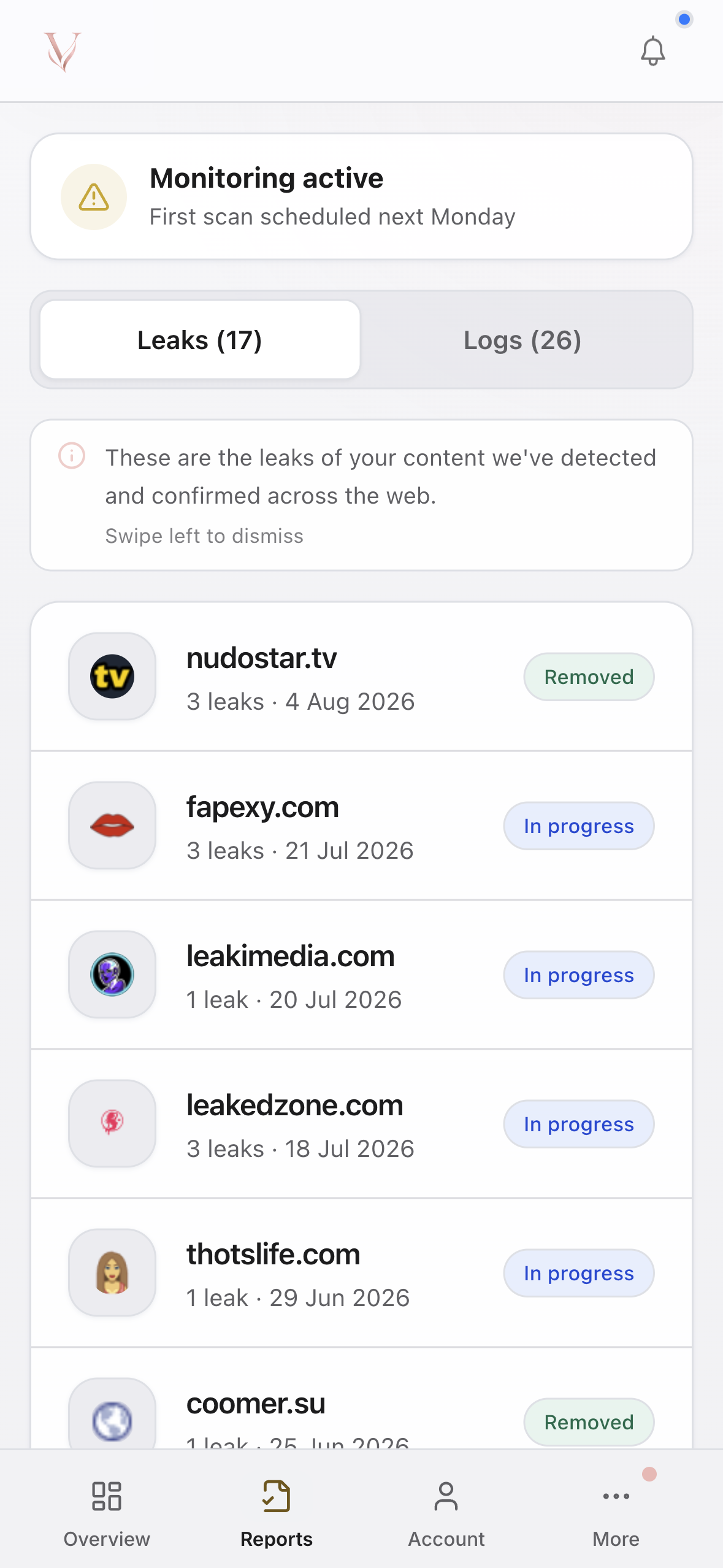 Creator app leaks